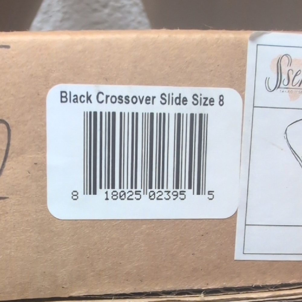 Sseko Designs Black Crossover Leather Slide Sandals Size 8 New In Box - Picture 7 of 10